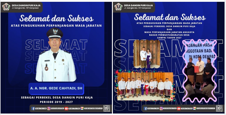 Selamat dan Sukses Atas Pengukuhan Perpanjangan Masa Jabatan Perbekel dan Masa Jabatan Anggota Badan Permusyawaratan Desa (BPD)